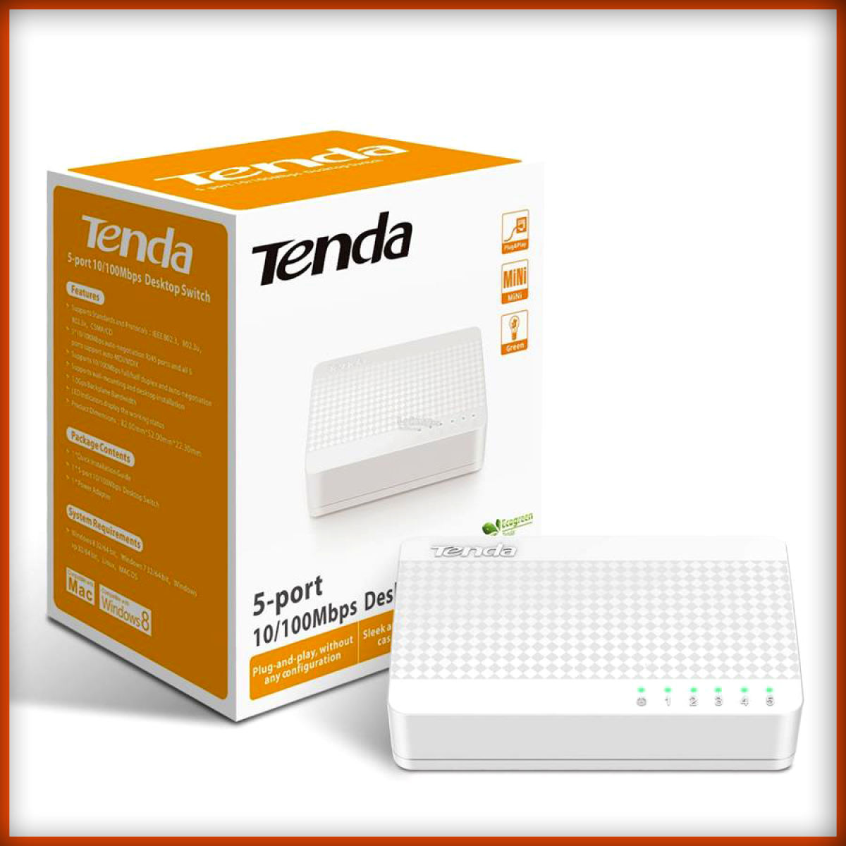 Tenda 5-port Fast Ethernet Switch S105